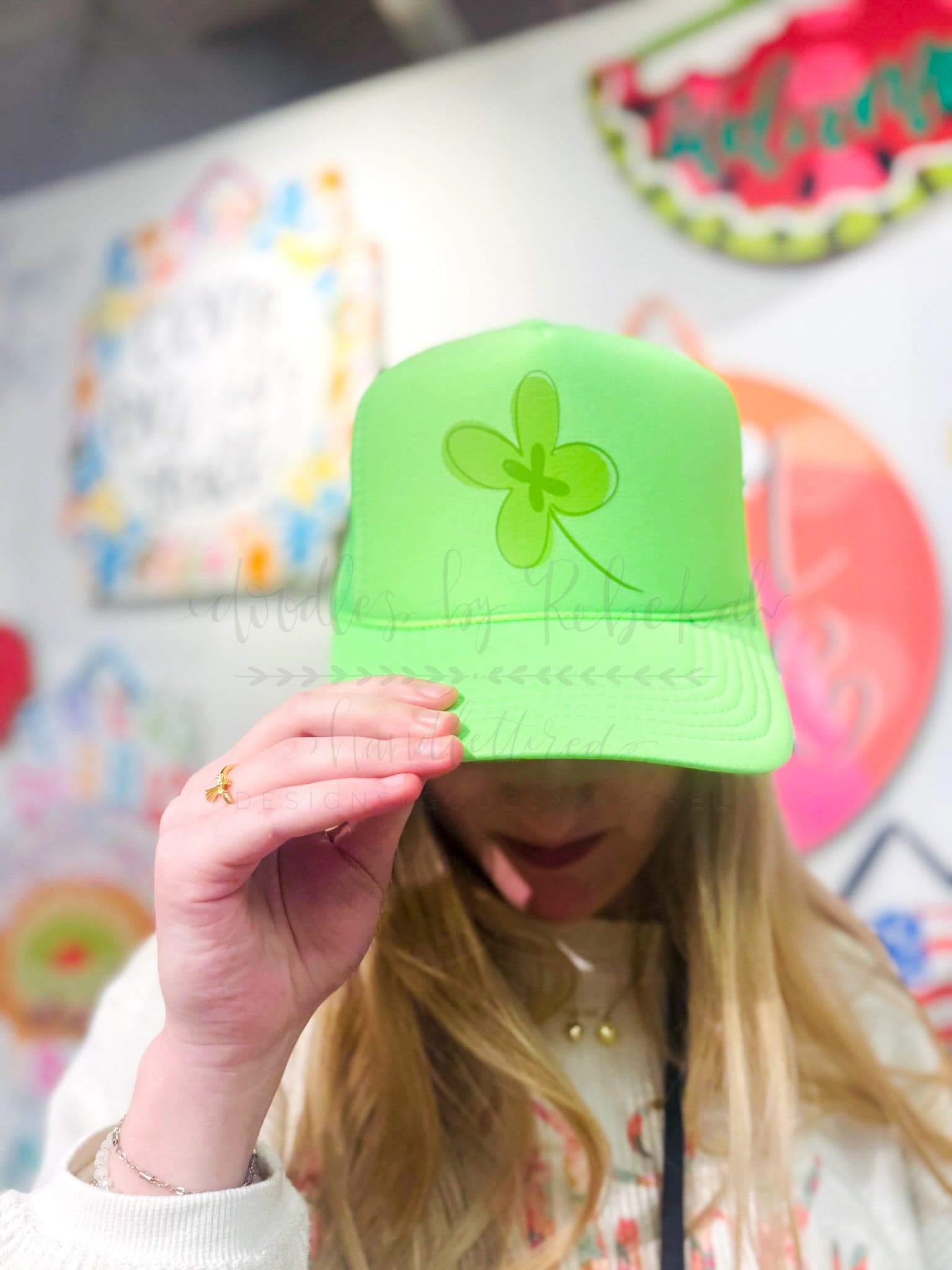 4 Leaf Clover Trucker Hat - Hat