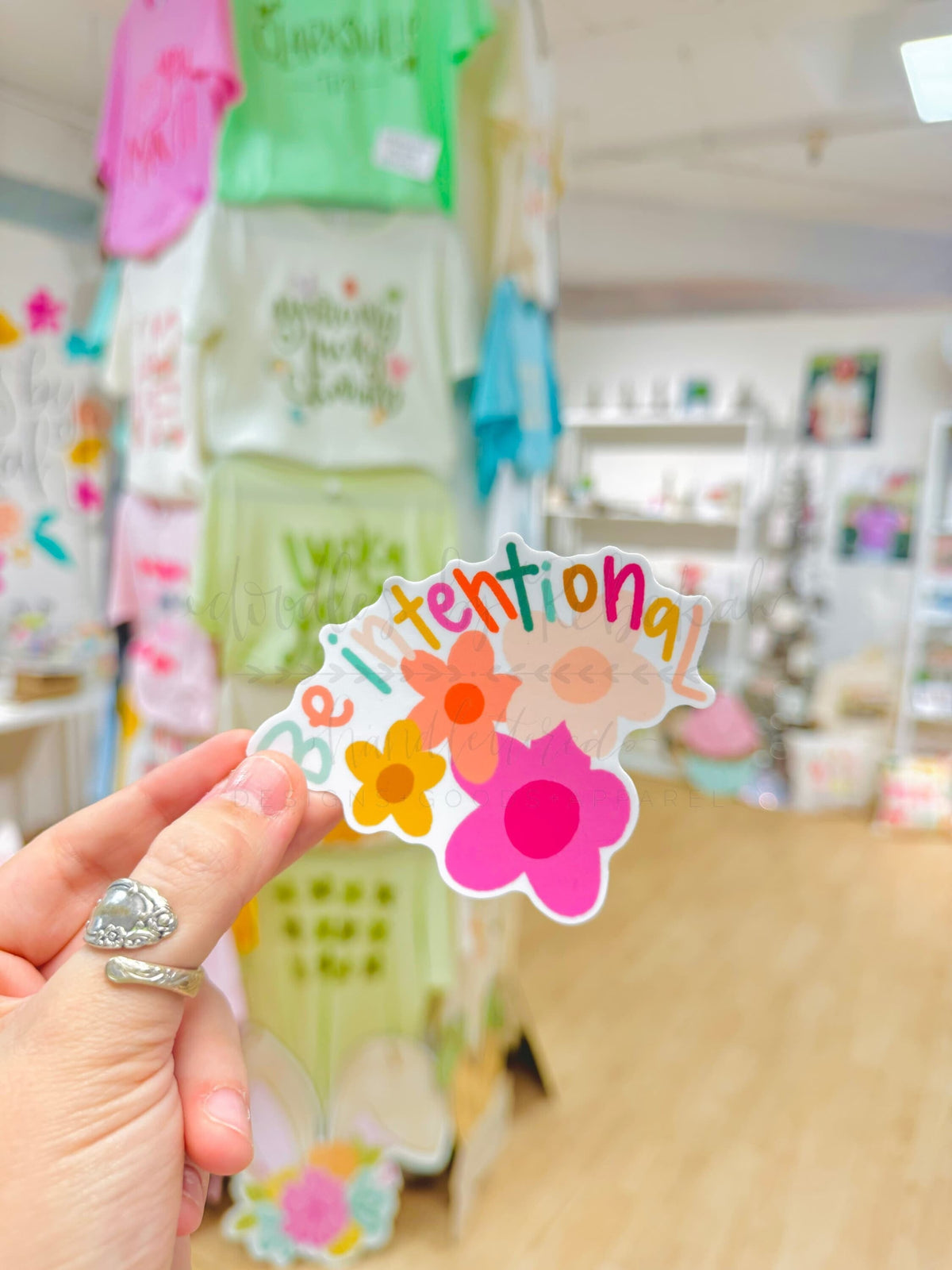 Doodles by Rebekah - Be Intentional Sticker