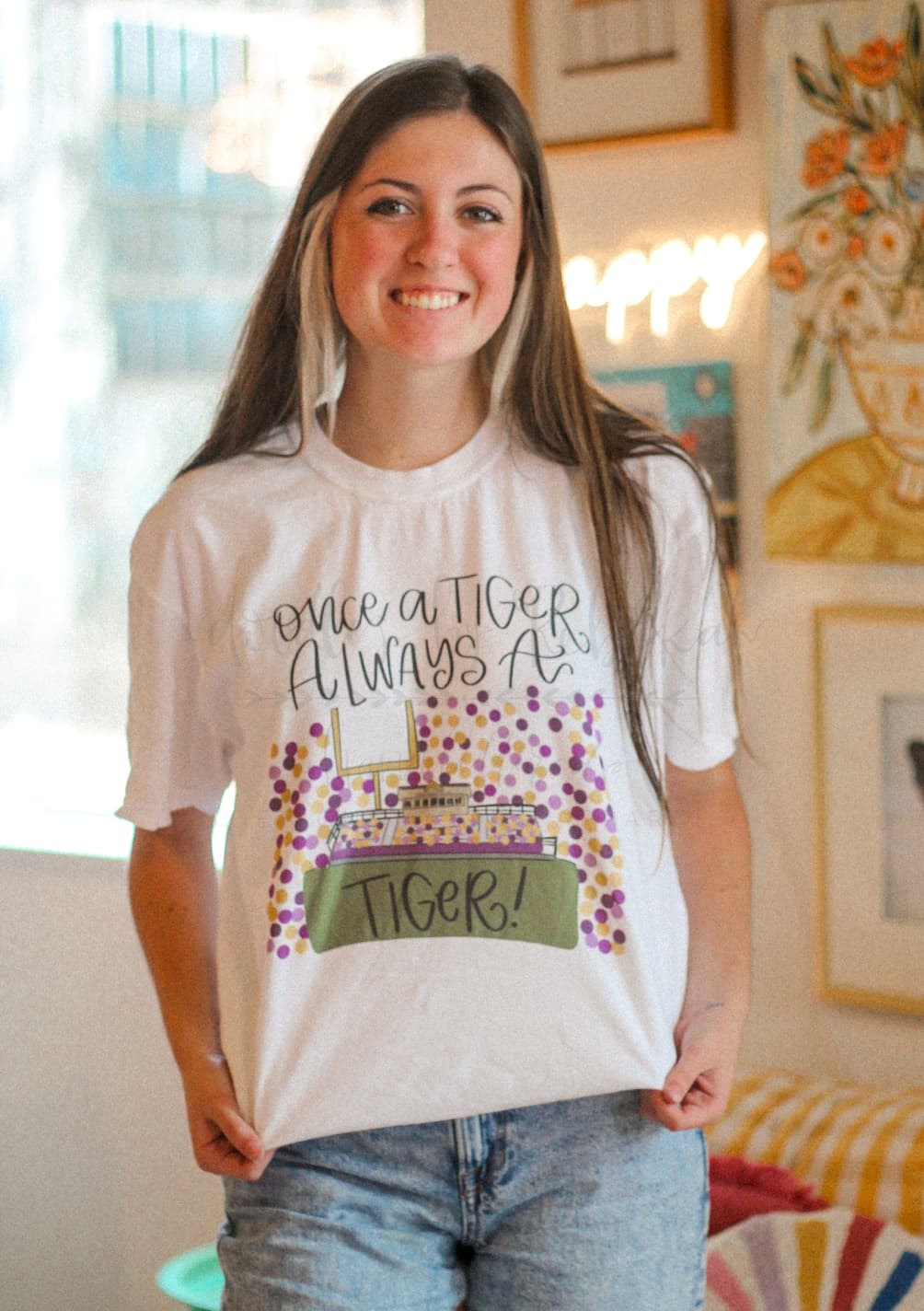 Custom School Football graphic tee