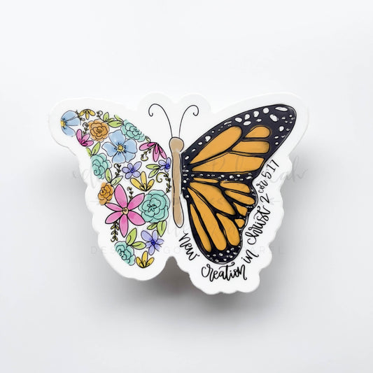 New Creation Butterfly Sticker - Sticker