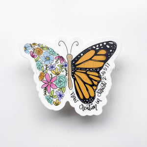 New Creation Butterfly Sticker