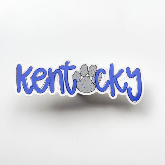 Kentucky with Paw Sticker - Sticker