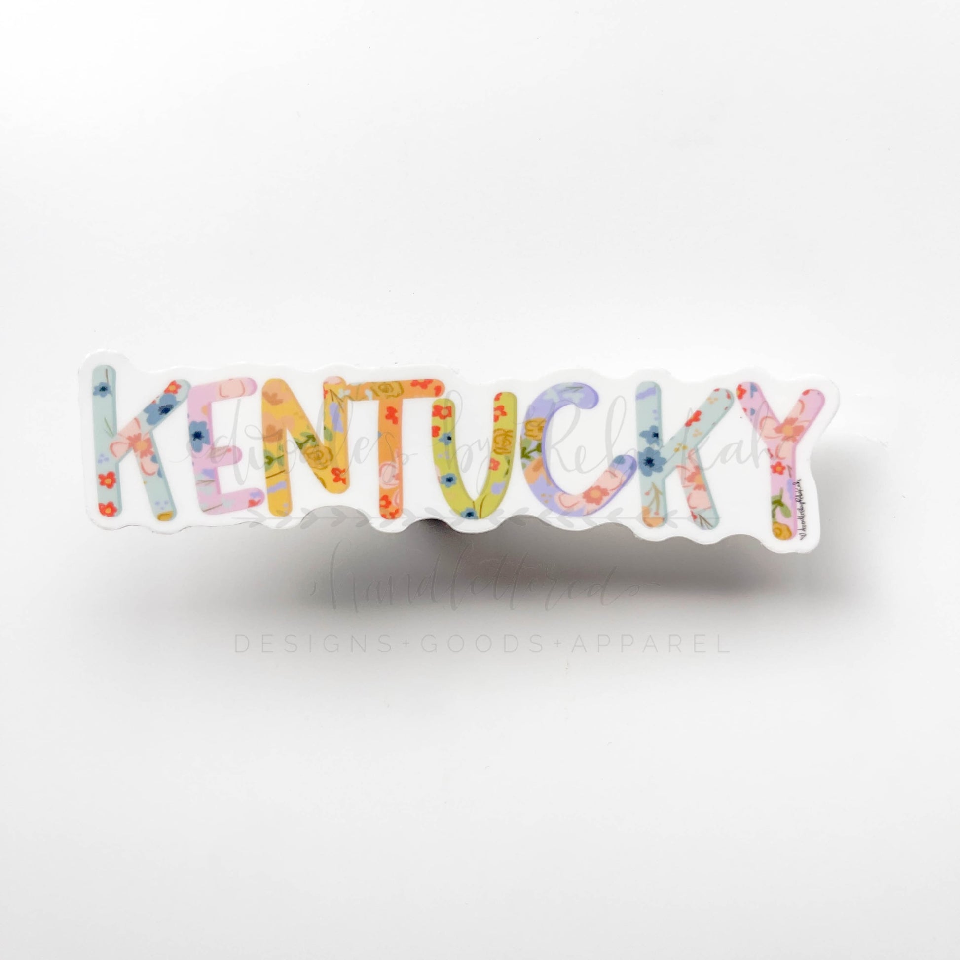 Kentucky Floral Filled Sticker - Sticker