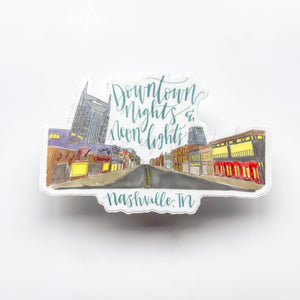Downtown Nights Nashville Sticker