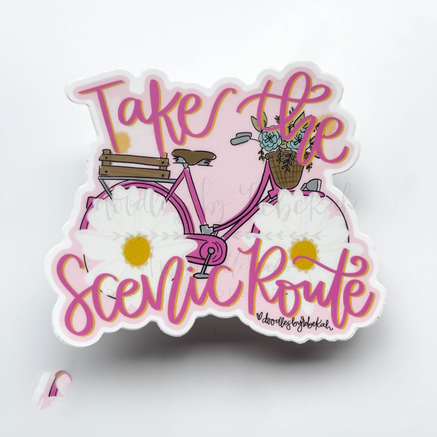 Scenic Route Bicycle Sticker - Sticker