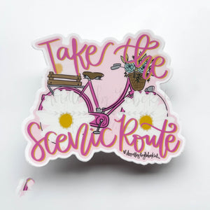 Scenic Route Bicycle Sticker