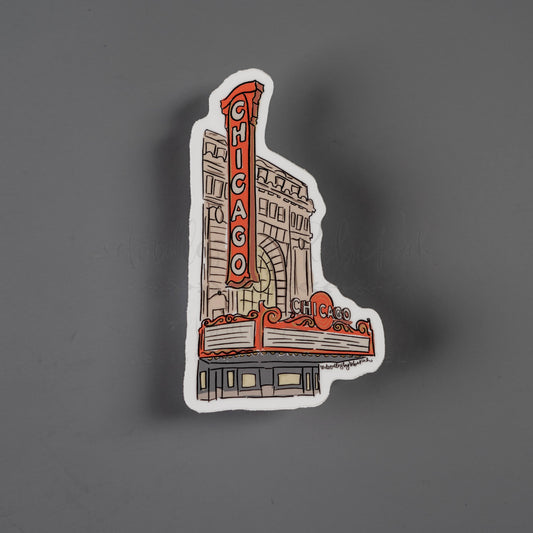 Chicago Theatre Sticker - Sticker