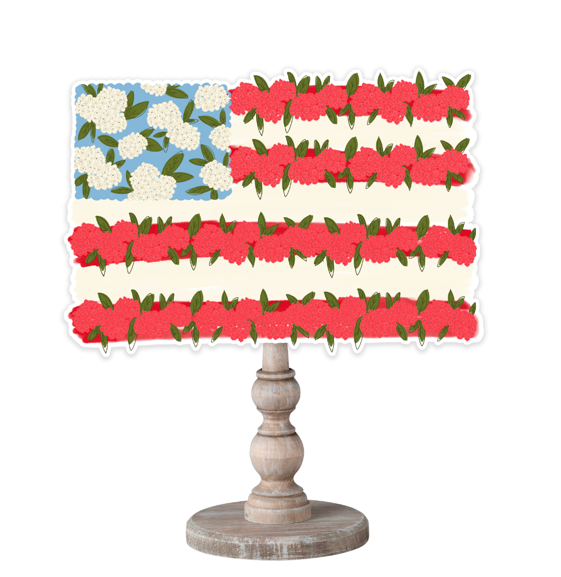 Hydrangea American Flag Topper
