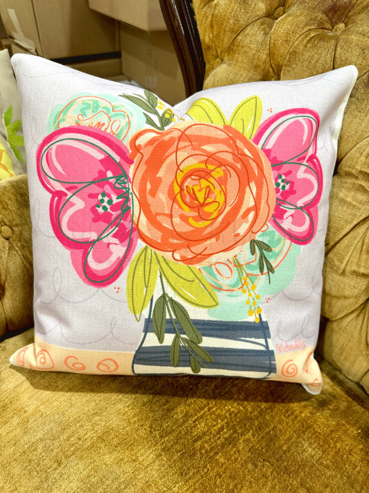 Wilda Floral Square Pillow - Pillow