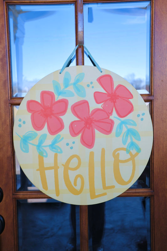 Hello Yellow Doorhanger