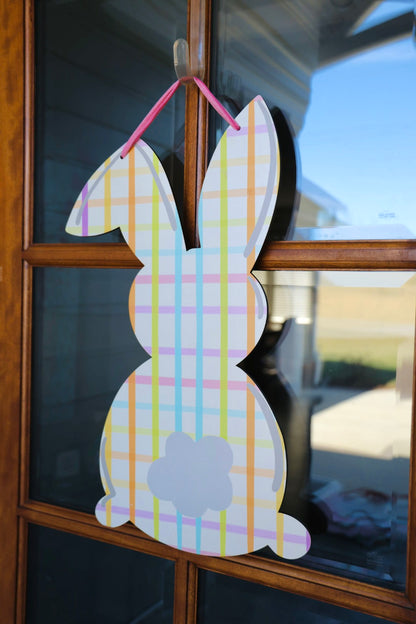 Gingham Bunny Doorhanger