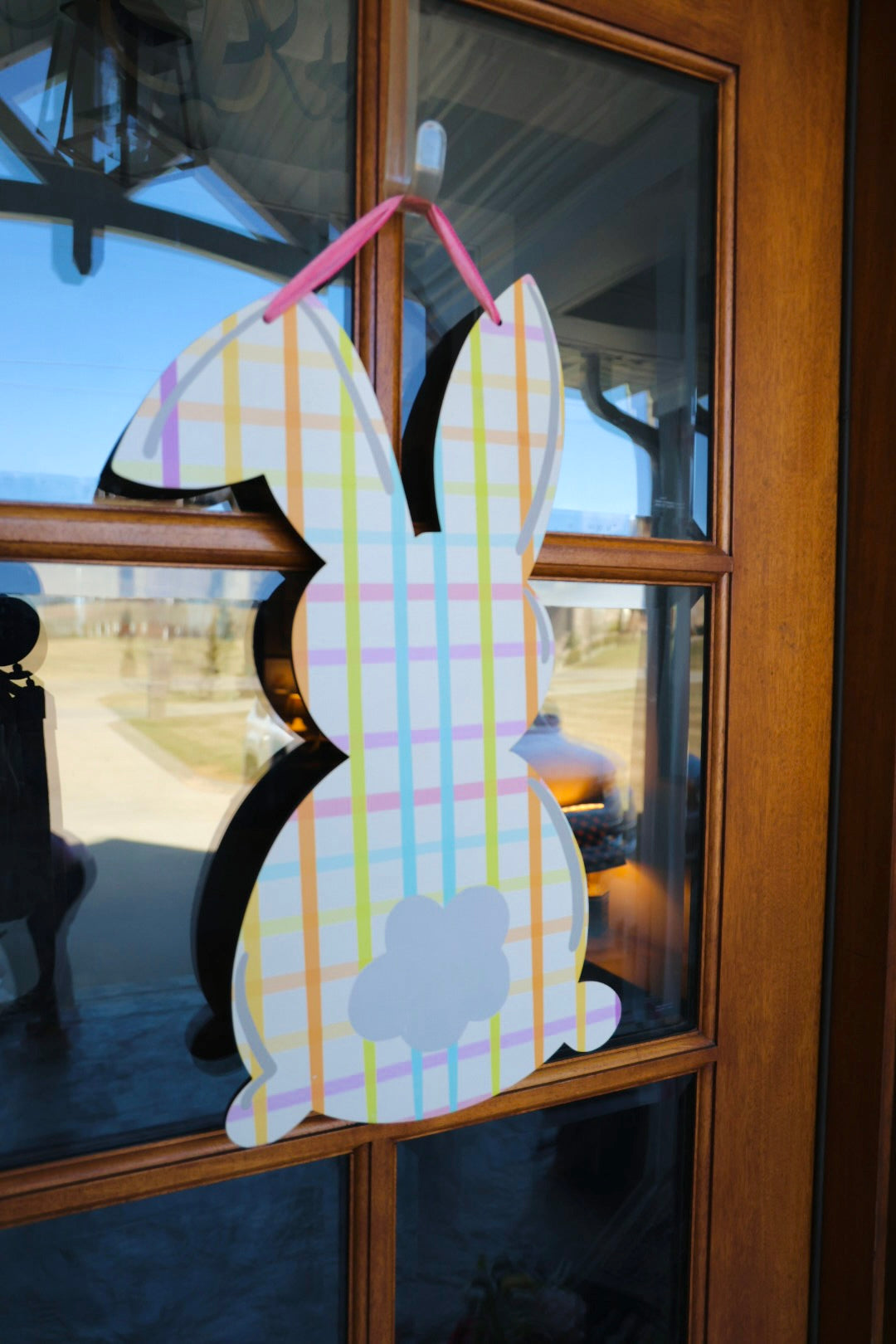 Gingham Bunny Doorhanger