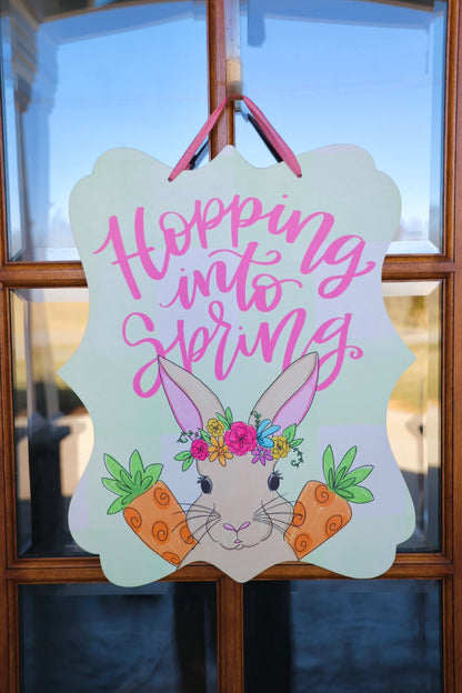 Hopping into Spring Doorhanger