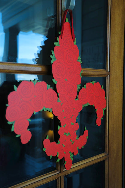 Rose Fleur De Lis Doorhanger