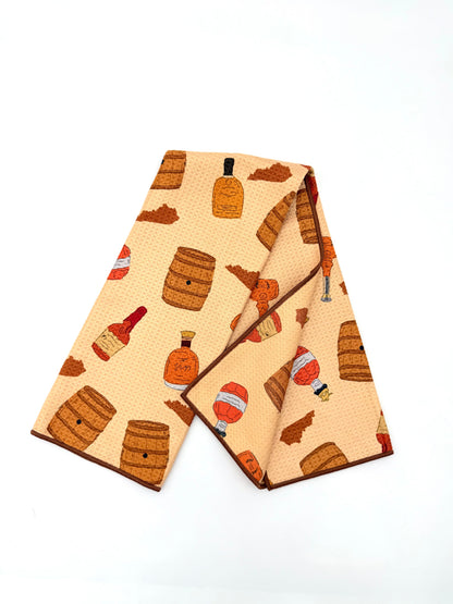 Bourbon- Microfiber Waffle Weave Tea Towel