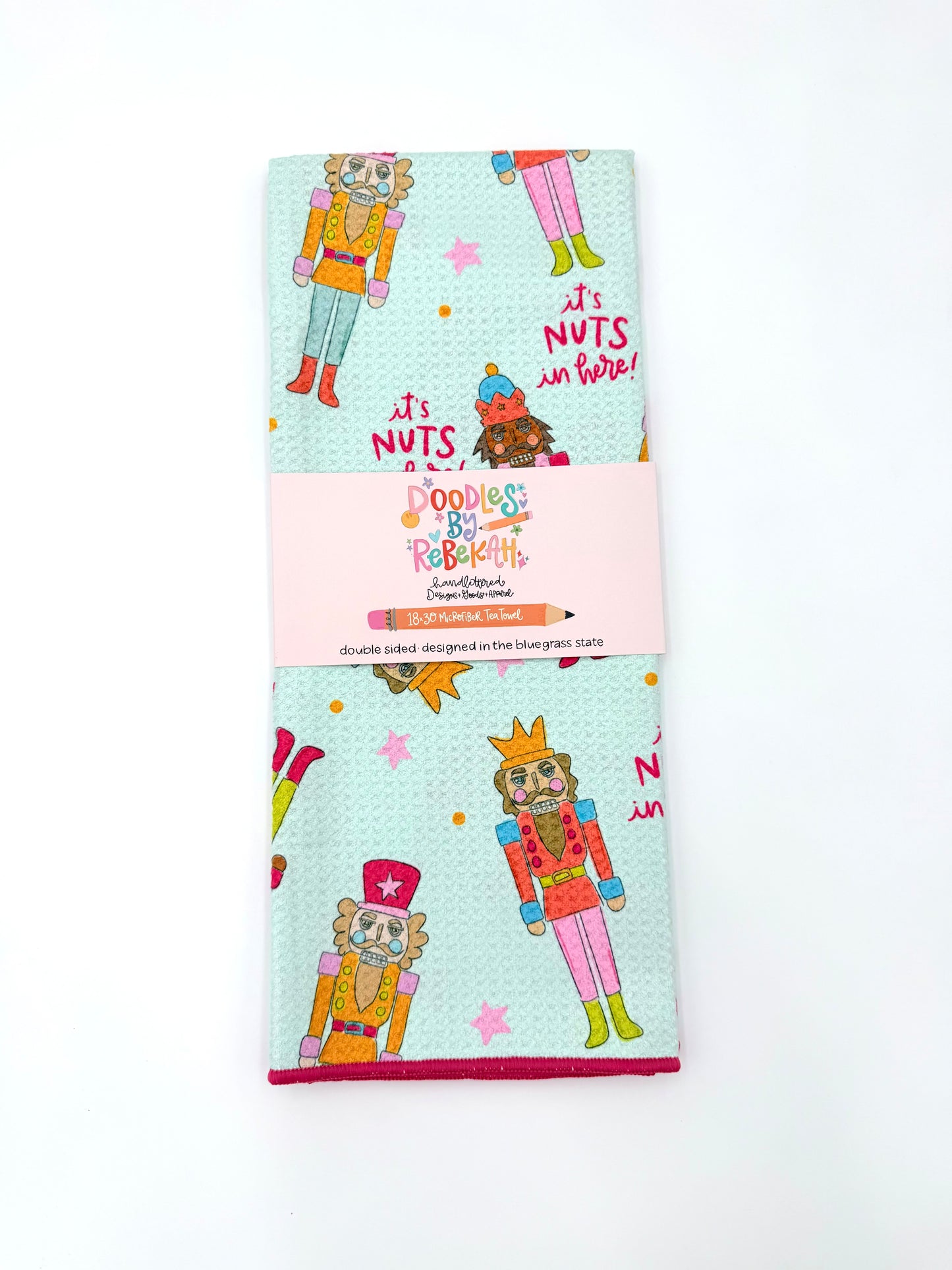 It's Nuts in Here! Nutcracker- Microfiber Waffle Weave Tea Towel