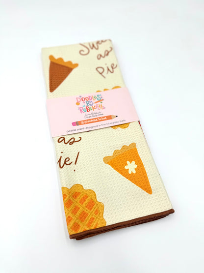 Sweet as Pie- Microfiber Waffle Weave Tea Towel