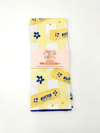 Butter- Microfiber Waffle Weave Tea Towel