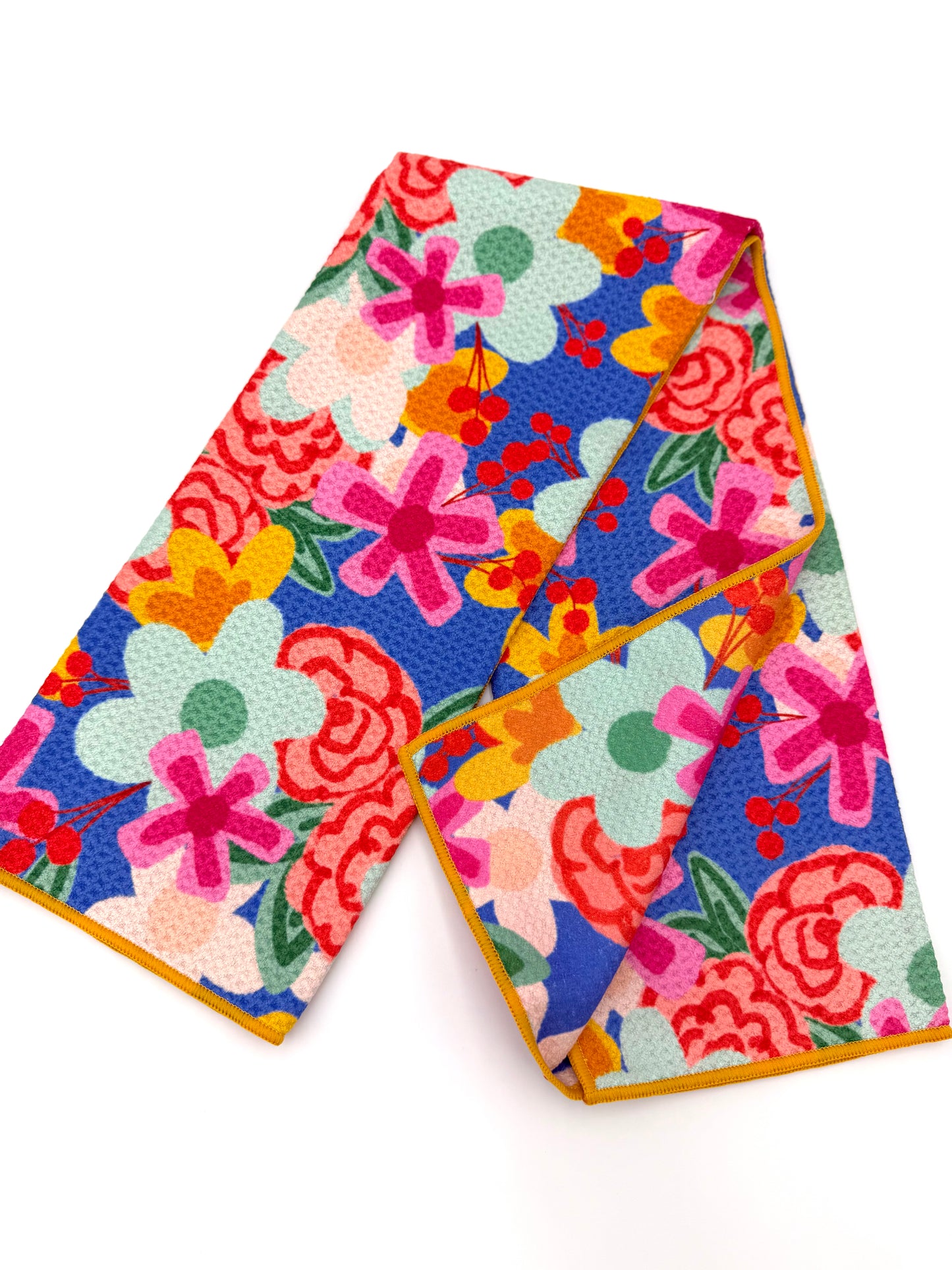Everette Blue Floral- Microfiber Waffle Weave Tea Towel