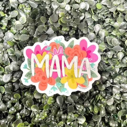 Colorful Flowers Mama Sticker - Sticker