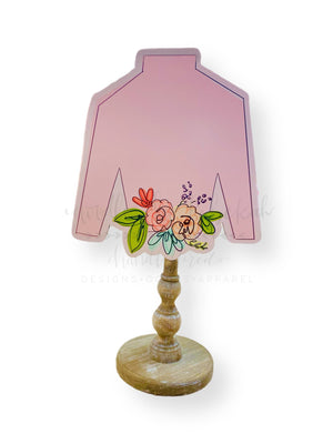Pink Floral Silks Doorhanger/Topper/Attachment - Door Hanger