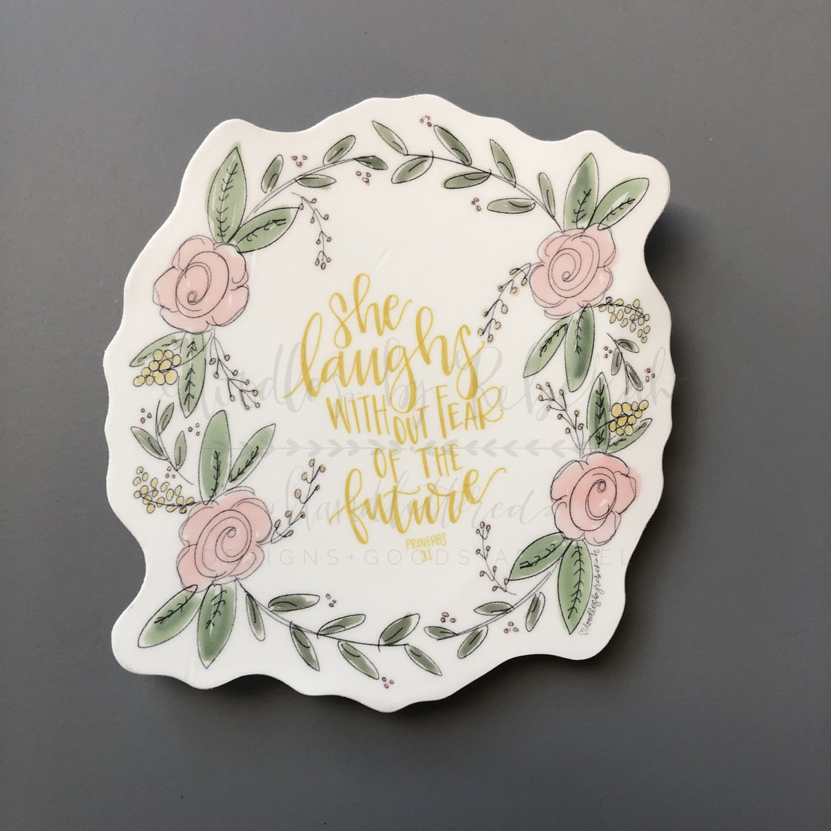 She Laughs Without Fear of the Future Sticker - Sticker