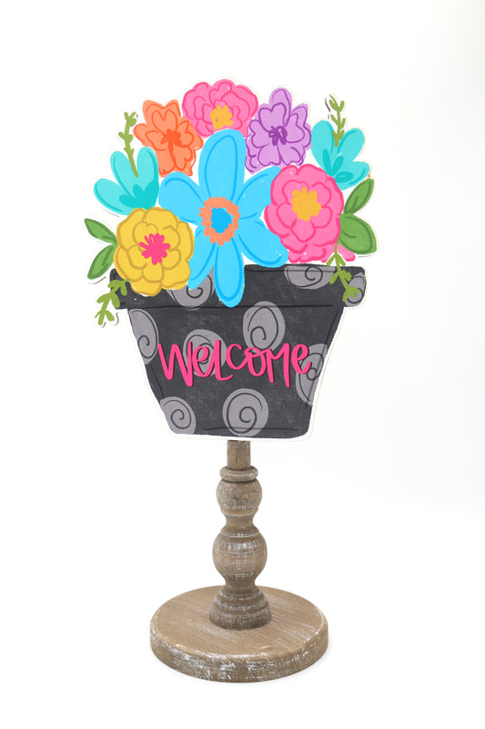 Welcome Flower Pot Topper