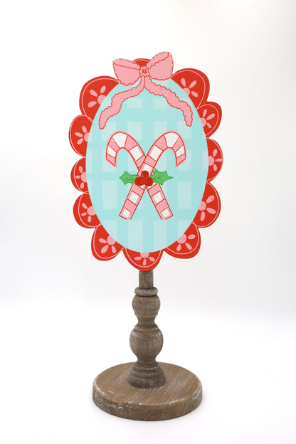 Scallop Candy Canes Topper