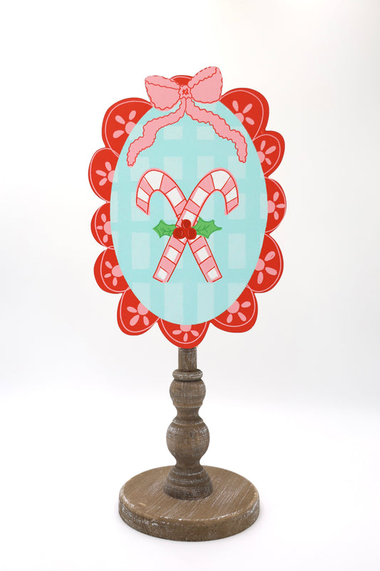 Scallop Candy Canes Topper