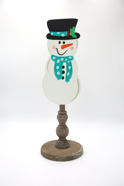 Teal Snowman Topper