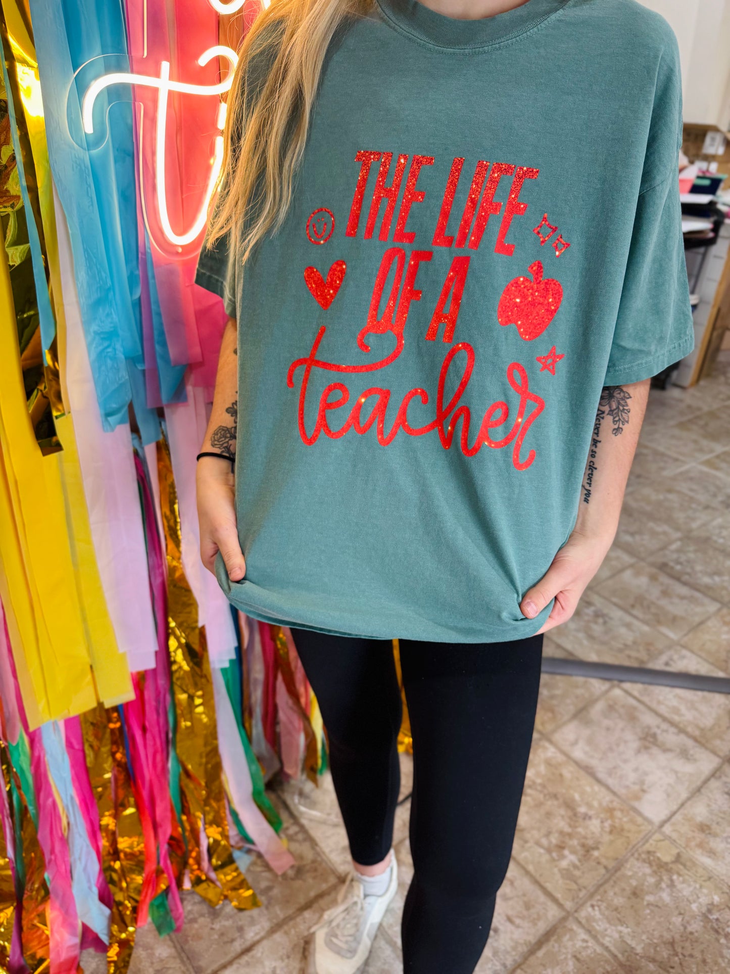 The Life of a *Custom Name* Light Green Tee