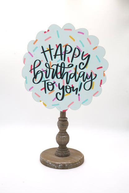 Happy Birthday to You Scallop Topper