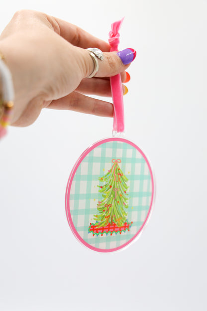 Bow Christmas Tree Acrylic Ornament