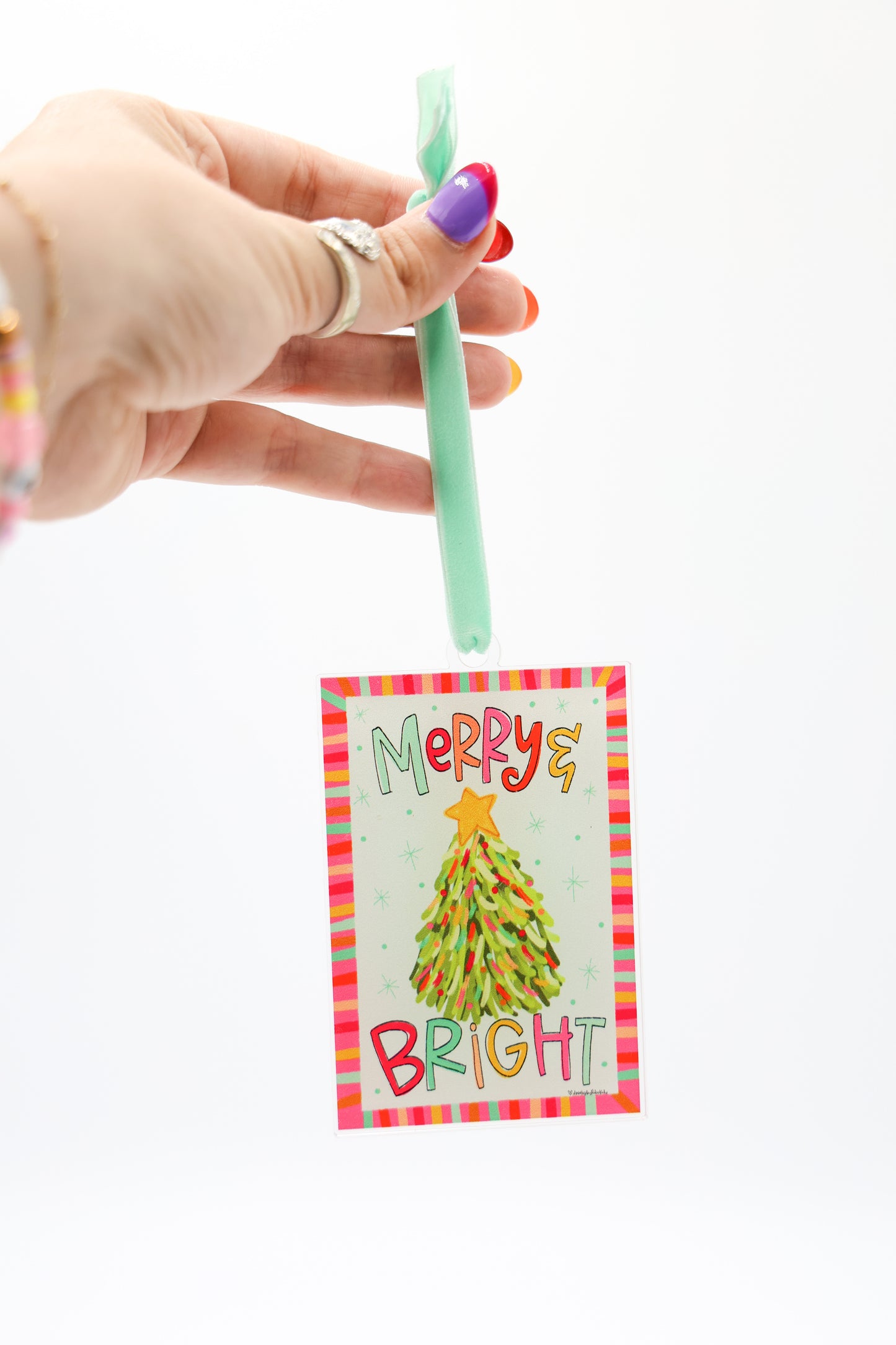 Merry and Bright Melissa Tree Acrylic Ornament