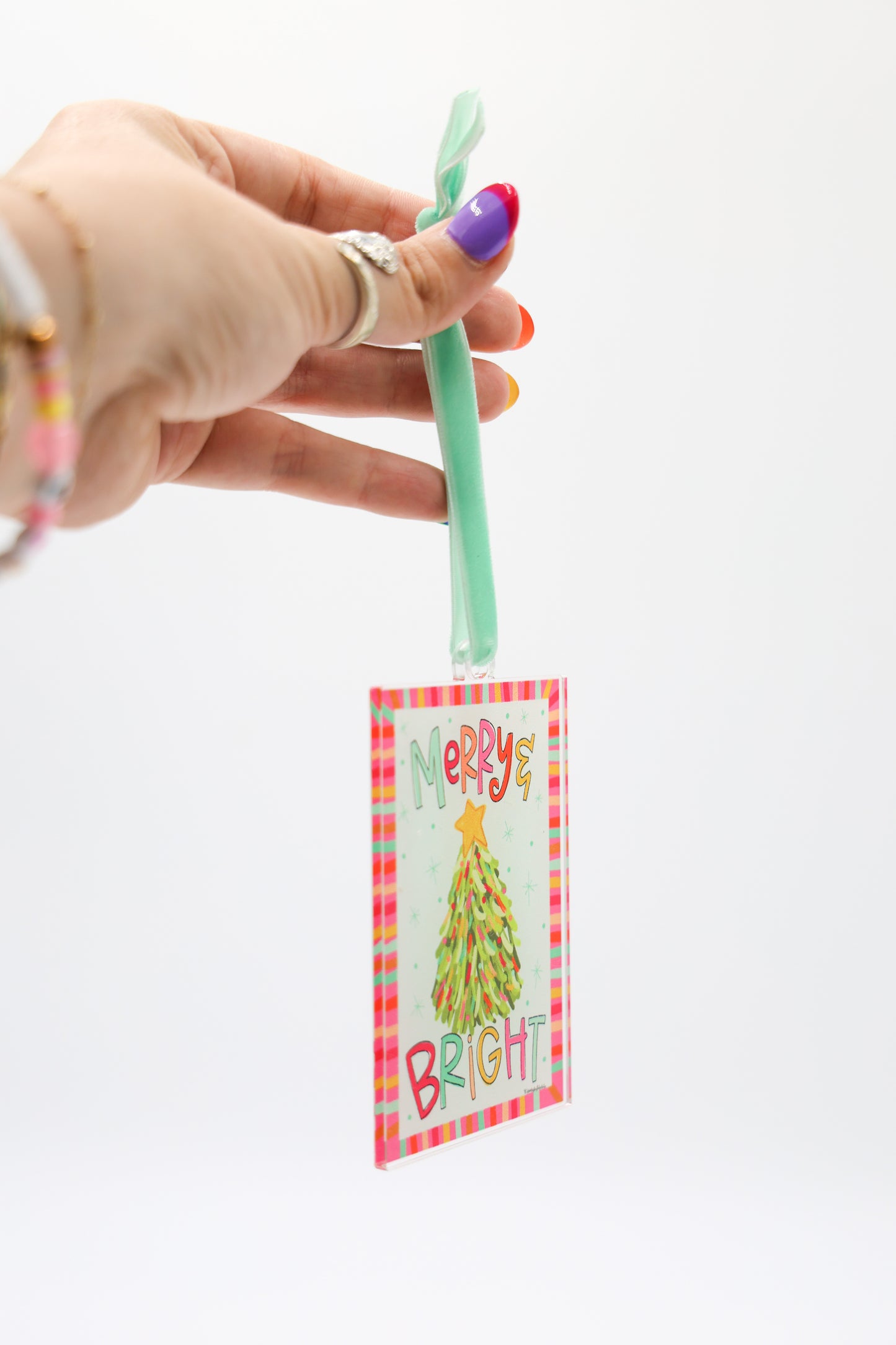 Merry and Bright Melissa Tree Acrylic Ornament