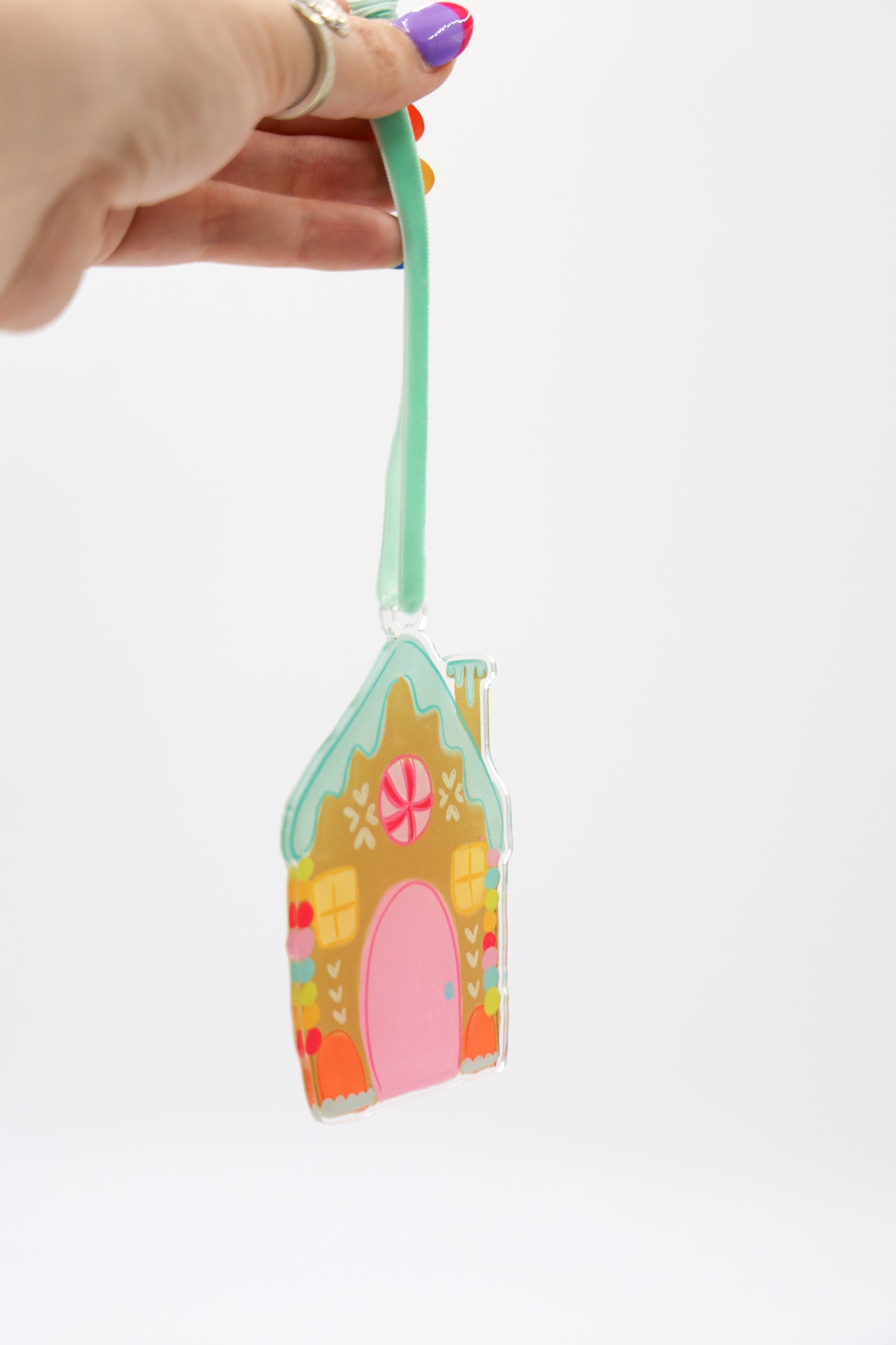 Colorful Gingerbread Acrylic Ornament