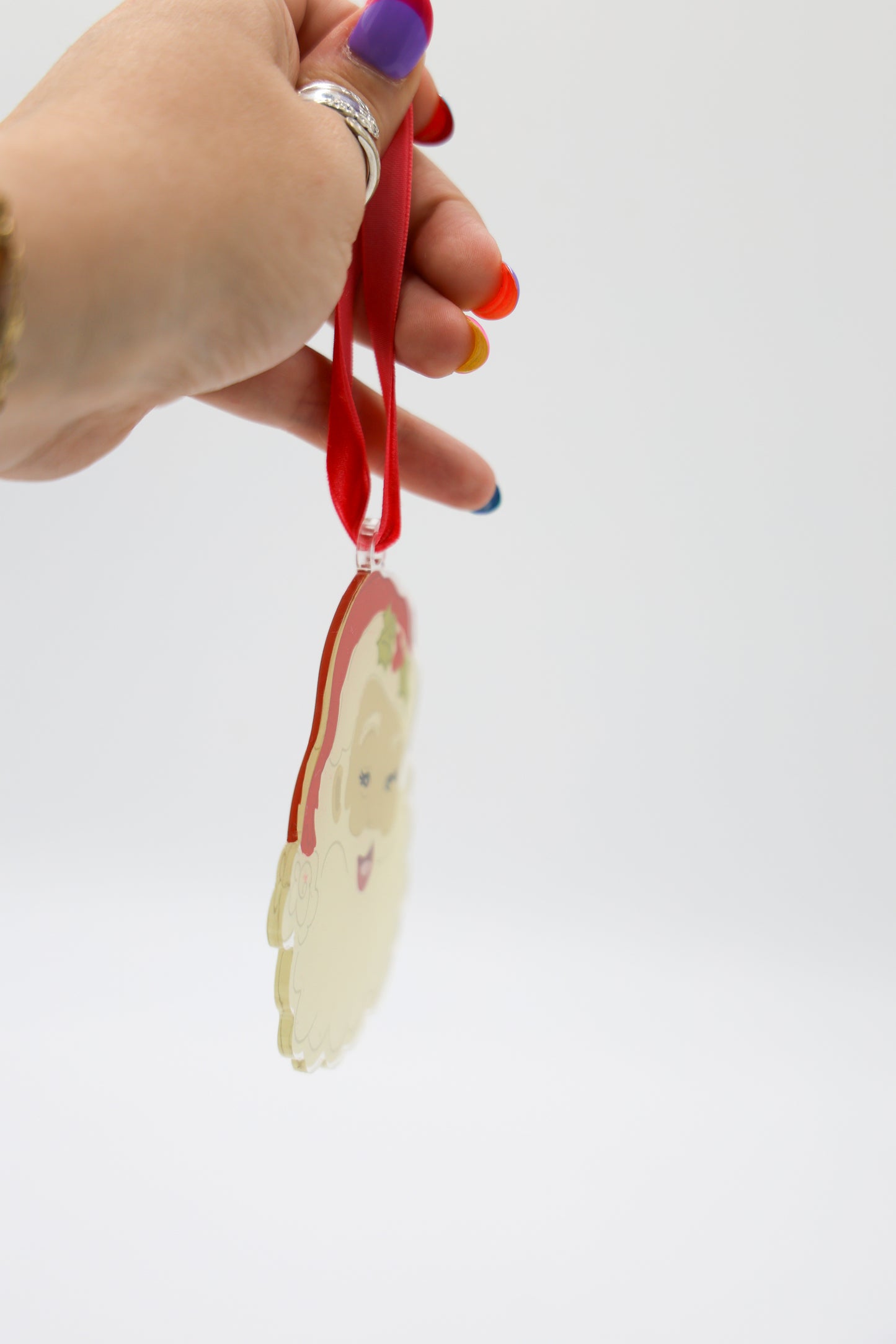Jolliest Santa Red Acrylic Ornament