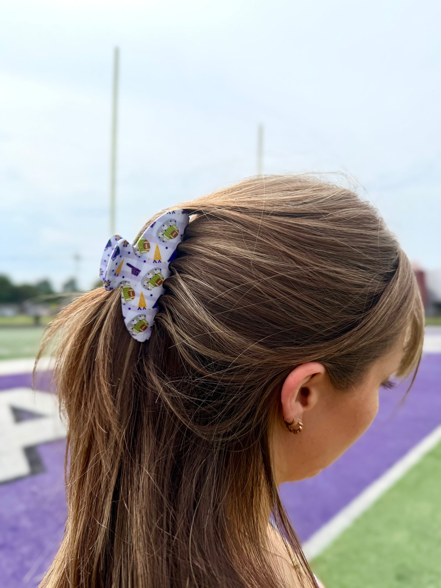 Purple & Gold Gameday Claw Clip