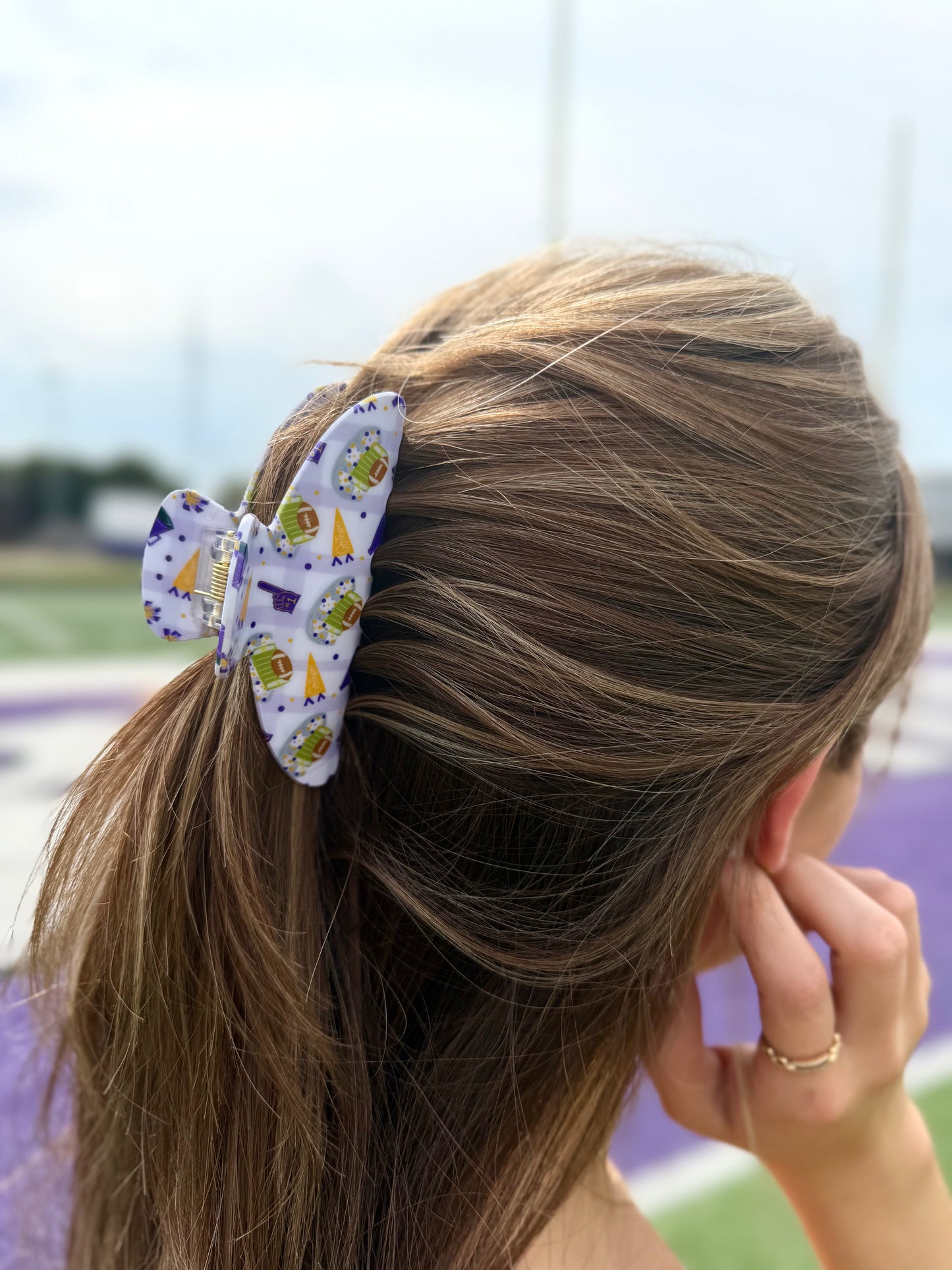 Purple & Gold Gameday Claw Clip