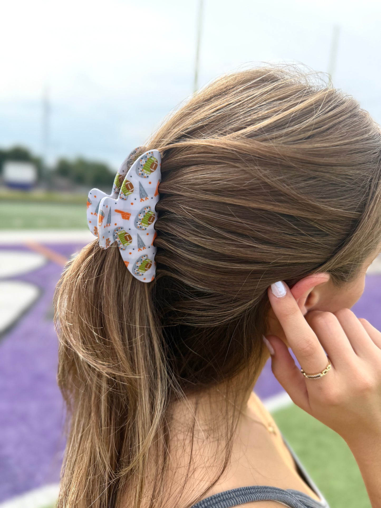 Orange & Gray Gameday Claw Clip