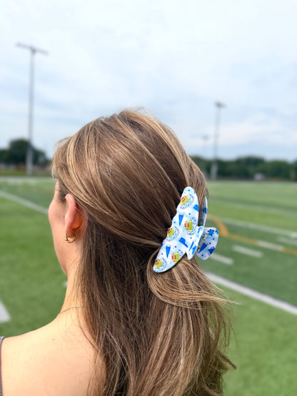 Blue & White Gameday Claw Clip