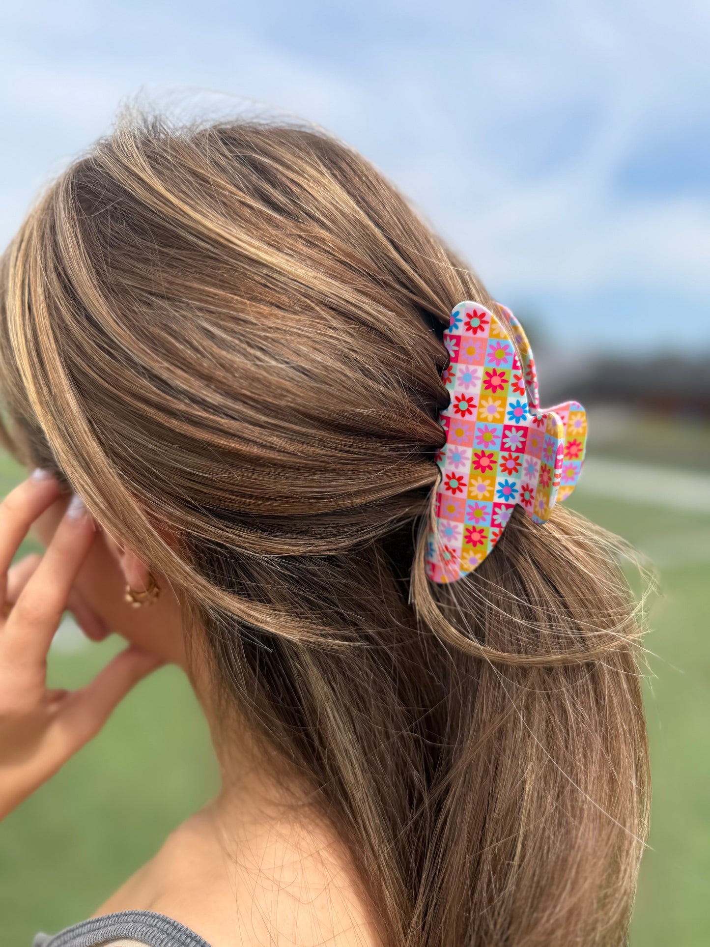 Hippie Daisy Claw Clip