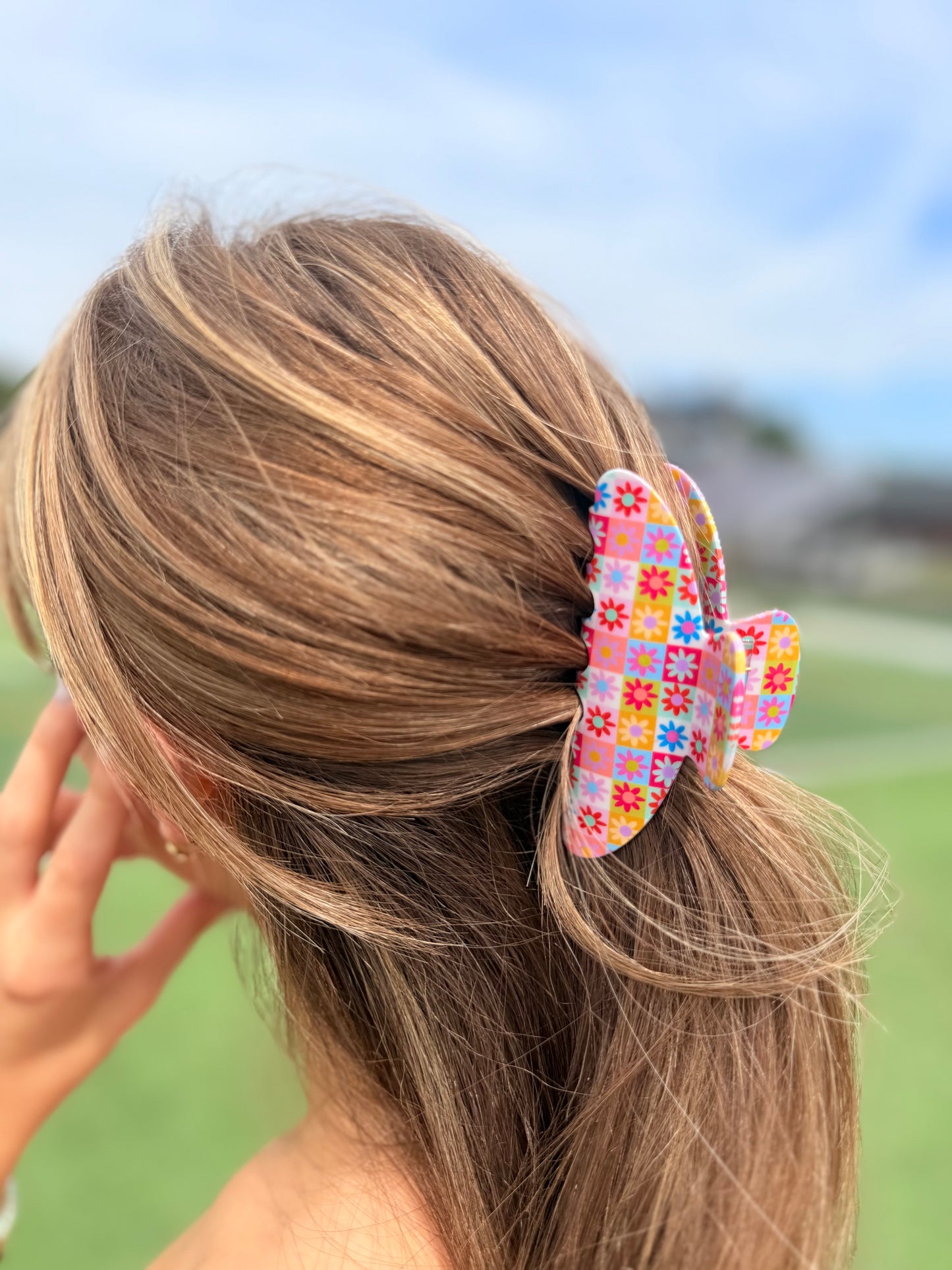 Hippie Daisy Claw Clip