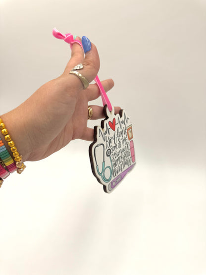 Strongest Nurses Wooden Ornament