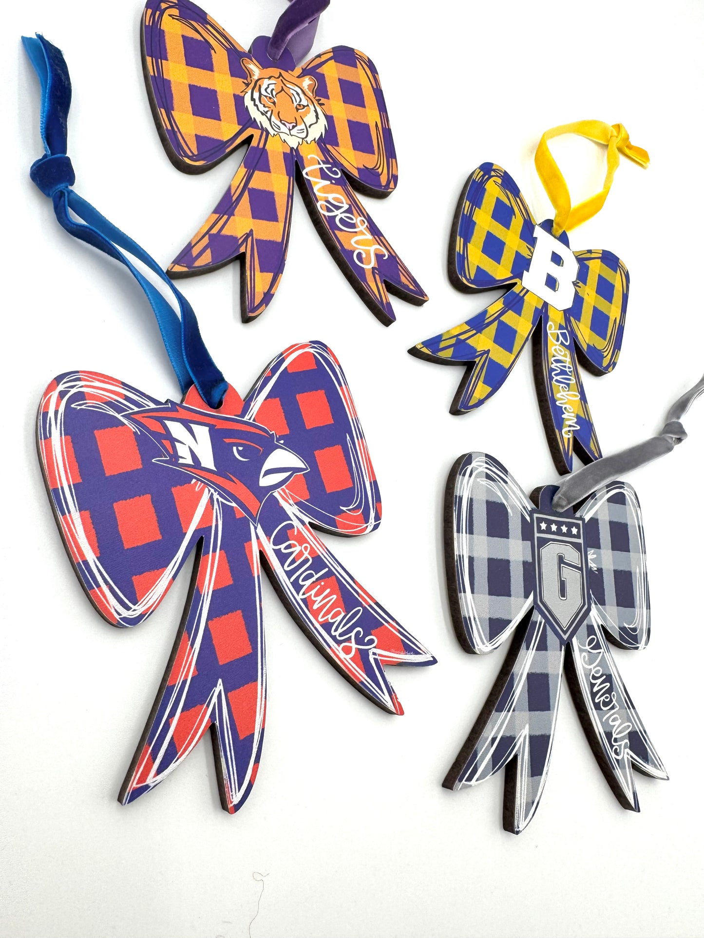 Custom School Logo Wooden Ornaments