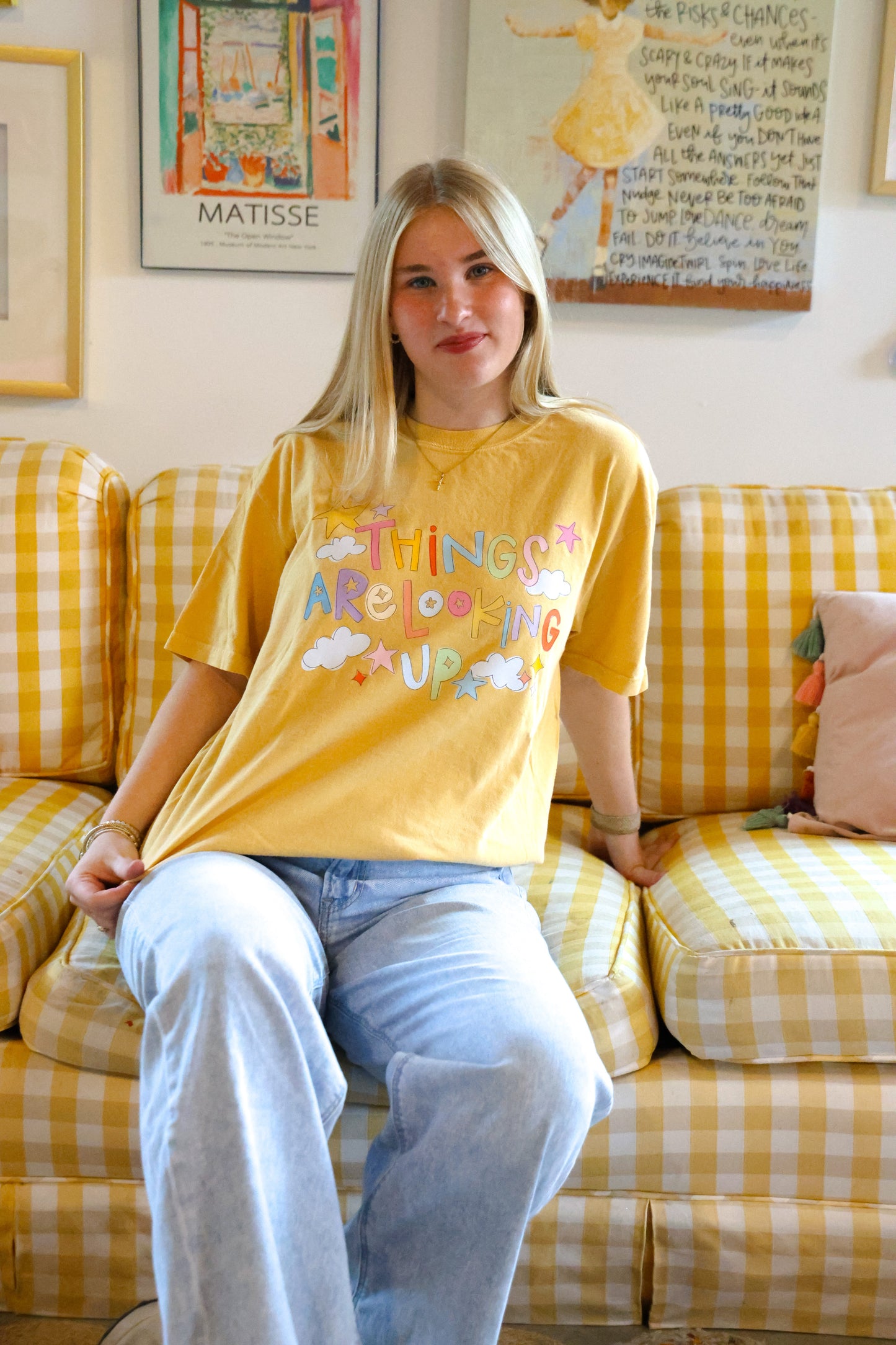 Things are Looking Up Mustard Tee