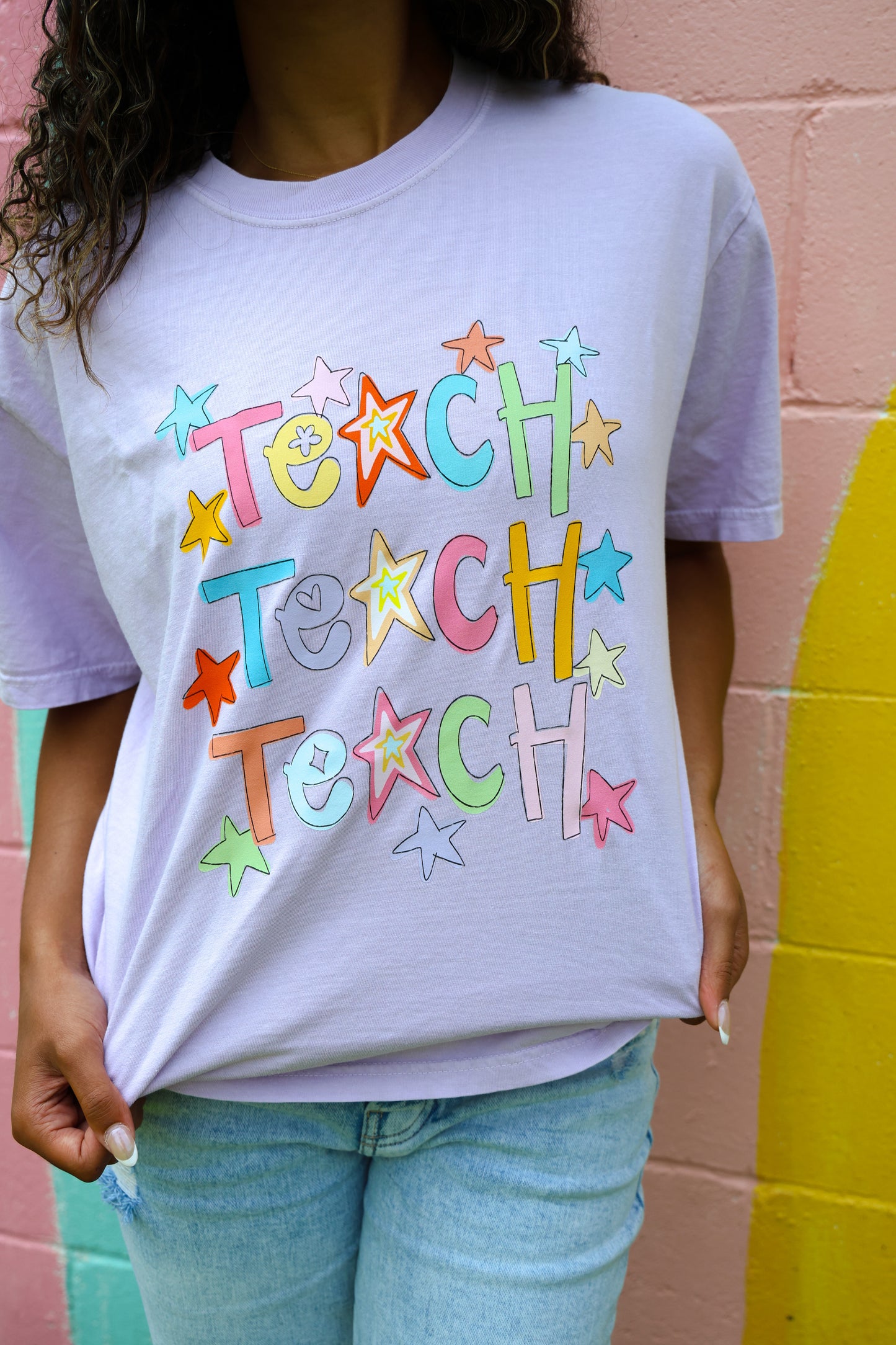 Teach Stars Orchid Tee