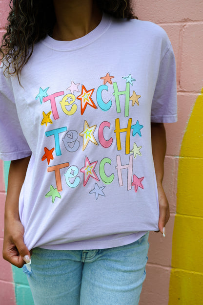 Teach Stars Orchid Tee