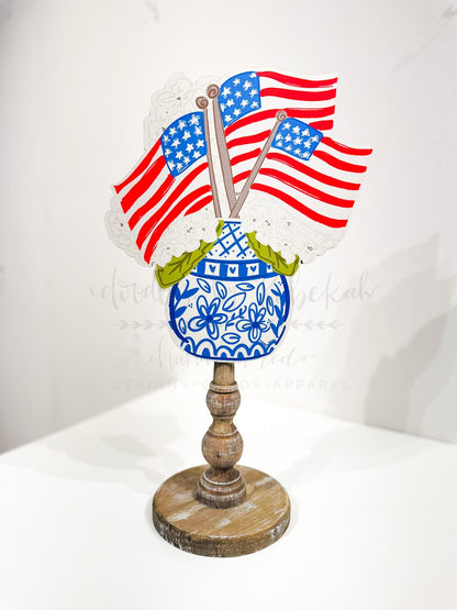4th Flags Hydrangea Topper/Attachment - Topper