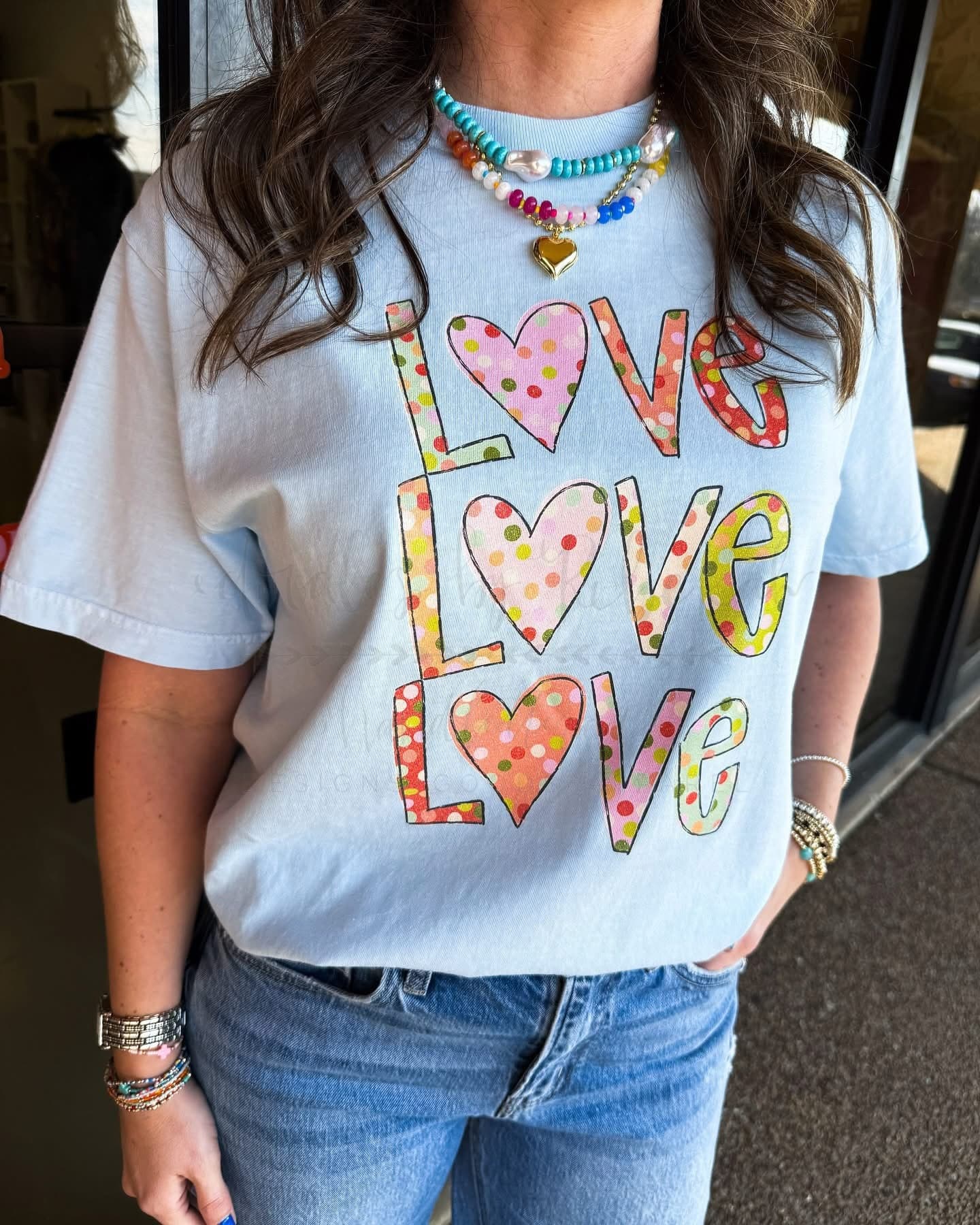 Love Love Love Chambray Tee - Tees